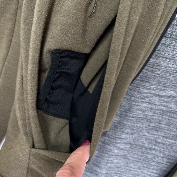 Nike Mens Dri-Fit Full Zip Hoodie Jacket Olive Green Lightweight Pockets XL - Picture 9 of 15